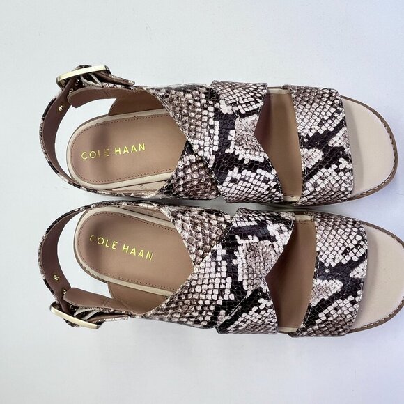Cole Haan Women's Originalgrand Platform Sandals Size 6 Snake Print - Picture 7 of 13